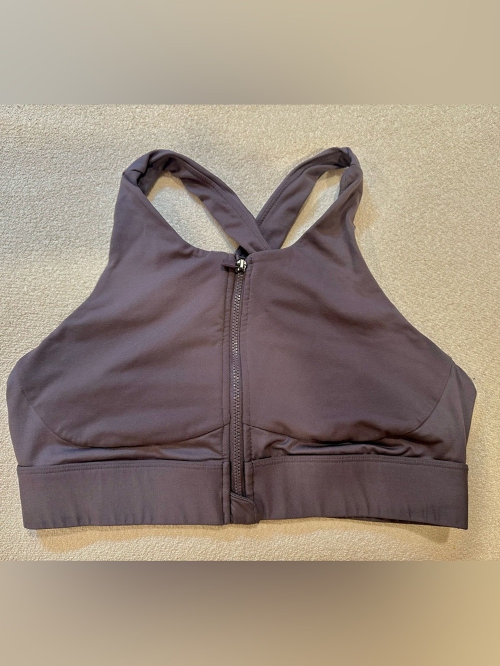 Fabletics Front-Zip High Impact Sports Bra Top L